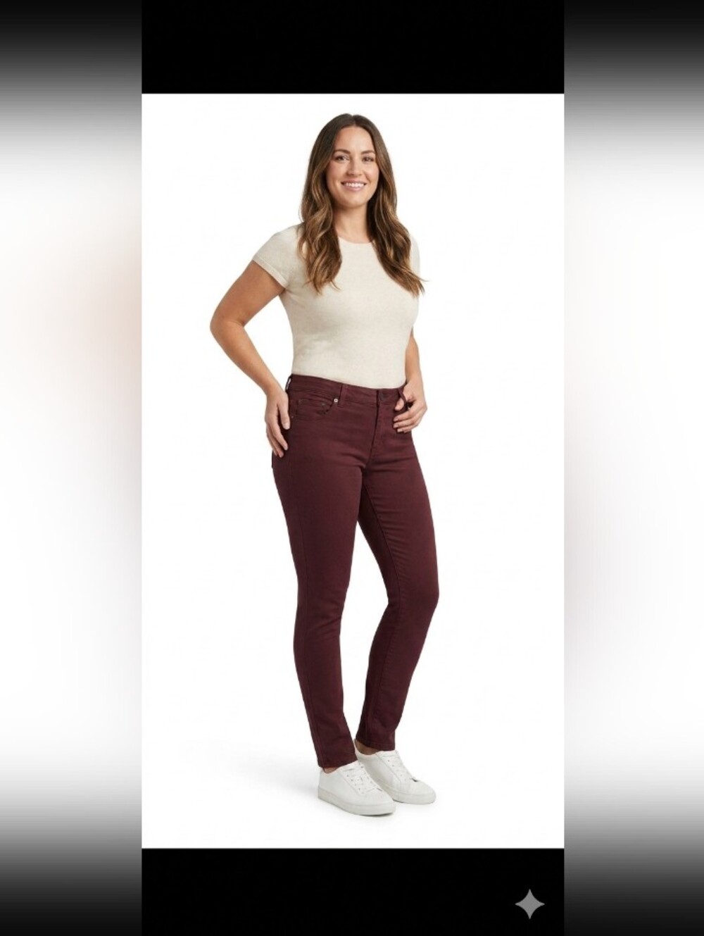 Roots Burgundy Slim Jeggings Medium